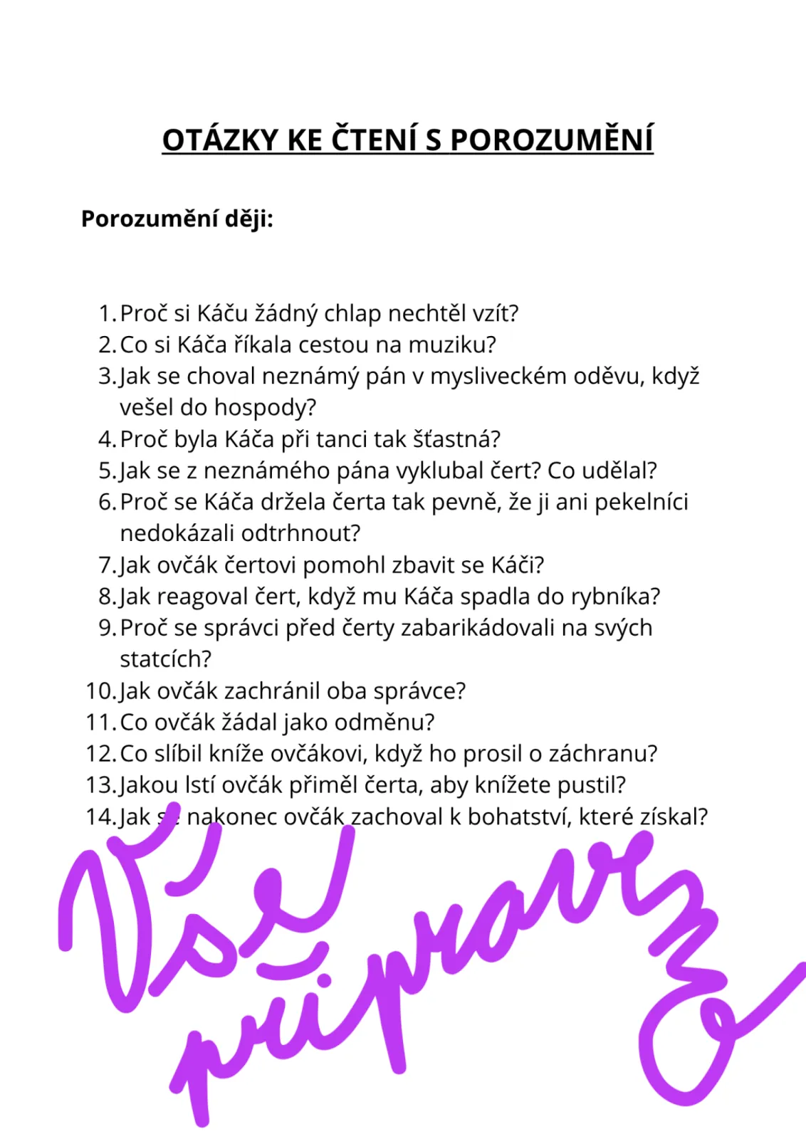 ČERT A KÁČA - další z materiálů k projektu – náhled 8