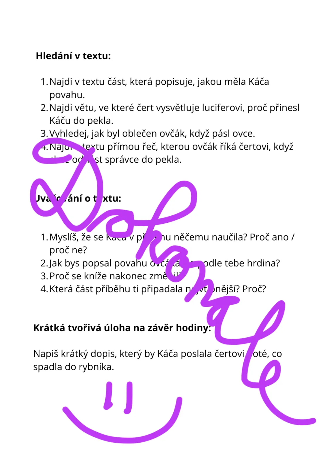 ČERT A KÁČA - další z materiálů k projektu – náhled 9