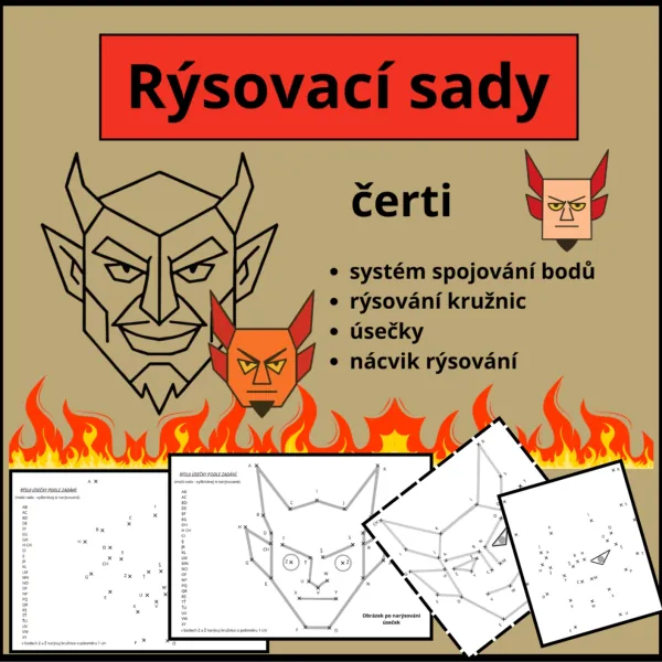 RÝSOVÁNÍ - TÉMA ČETI - geomerie zábavně – ukázka 1