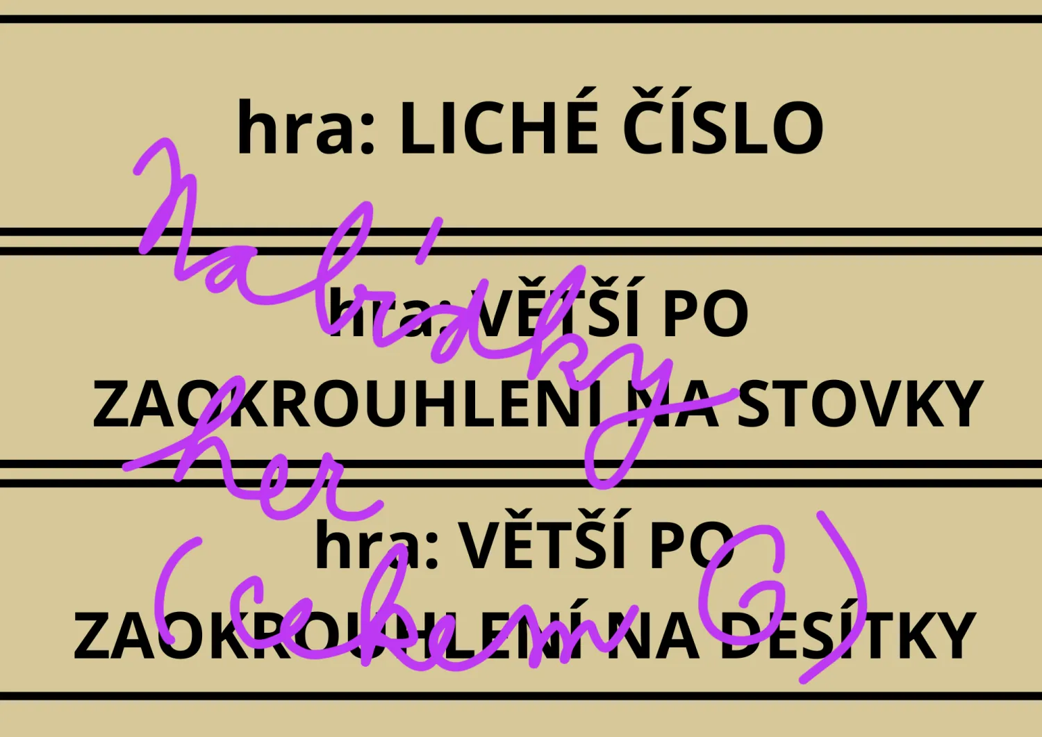PRÁSKNI ČERTA - HRA BEZ POČÍTAČE - NUMERACE DO 1000 – náhled 4
