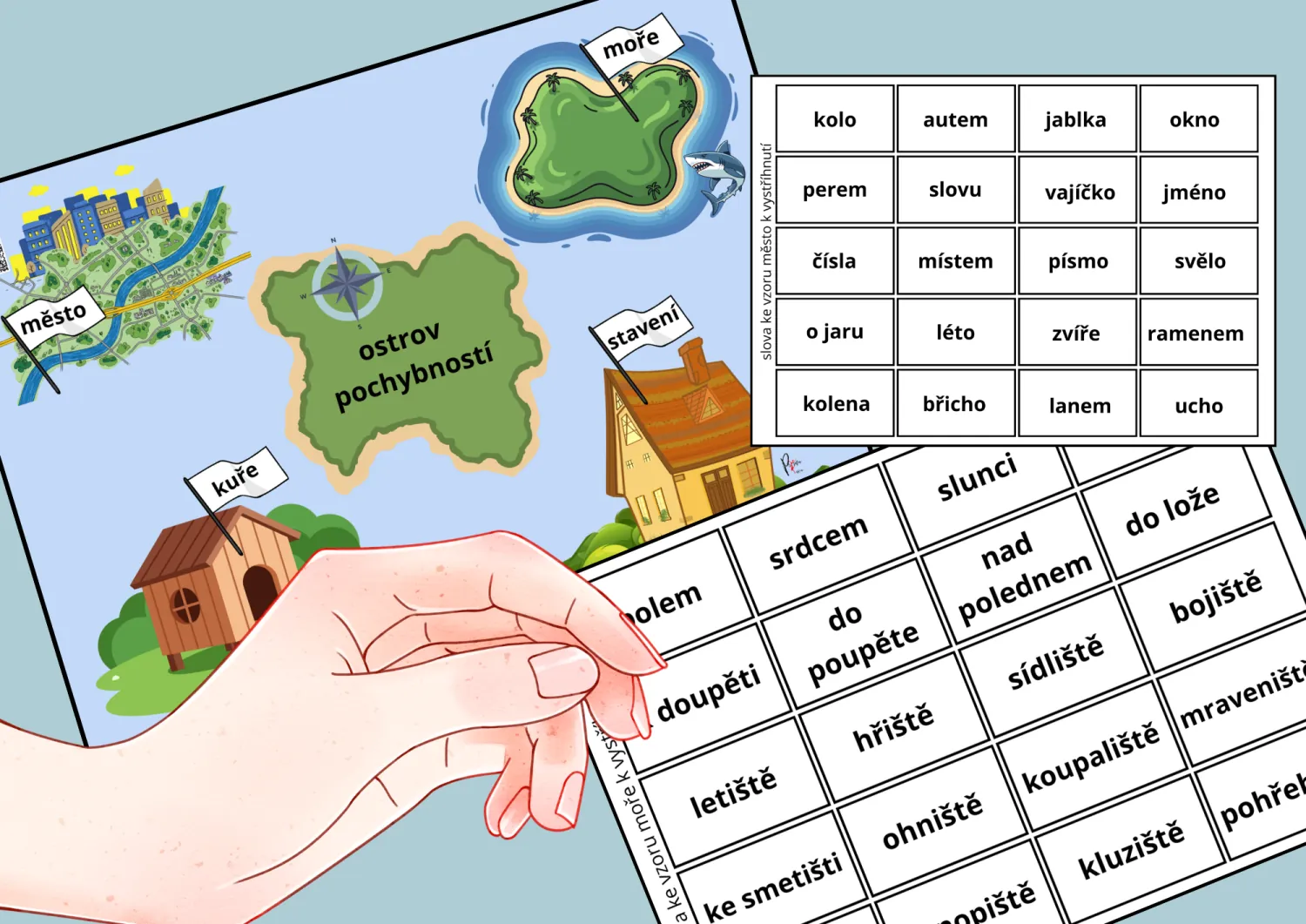 KONCOVKY PODSTATNÝCH JMEN - VZORY RODU STŘEDNÍHO - HRA – náhled 2