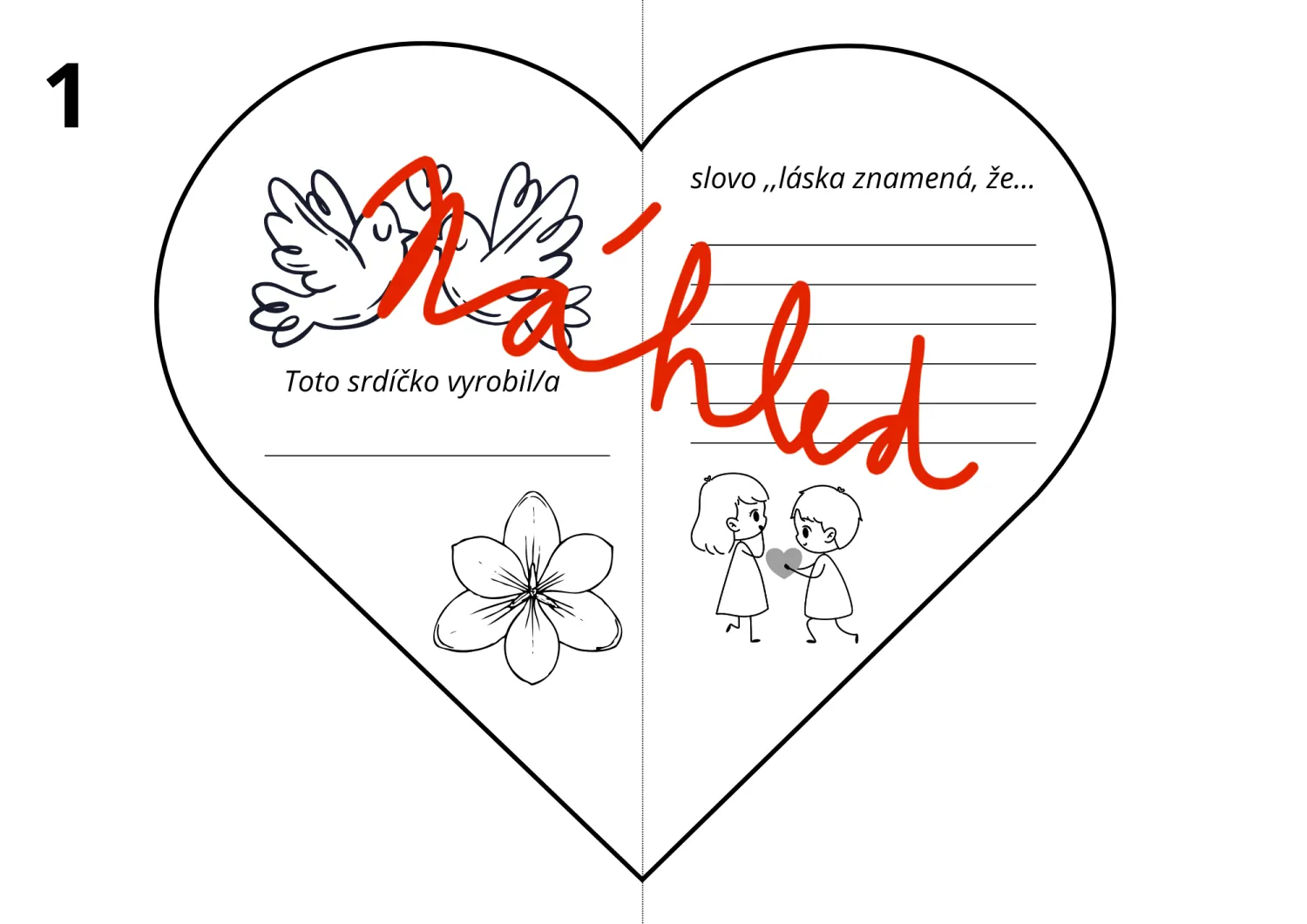 VALENTÝNSKÉ SRDCE - 3D model, tvořivá aktivita na 2-3h – náhled 2