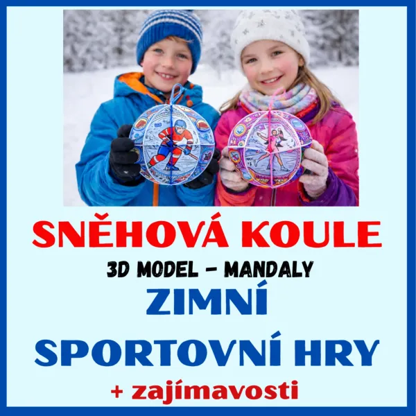 ZIMNÍ SPORTY-ZIMNÍ SPORTOVNÍ HRY- MANDALA- 3D MODEL + ZAJÍMAVOSTI – ukázka 1