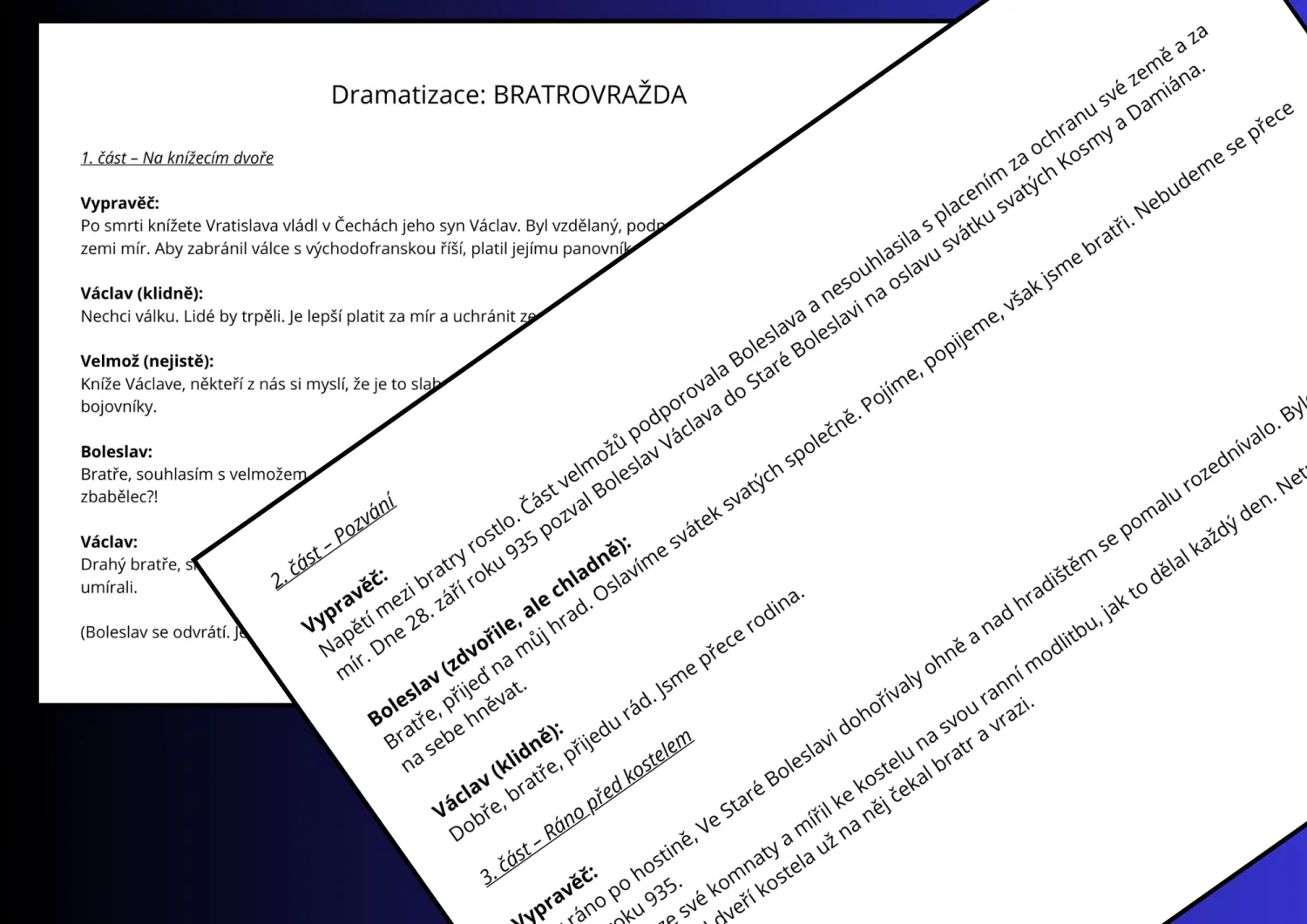 PŘEMYSLOVCI - netradiční výklad, dramatizace, práce ve skupinkách – náhled 3