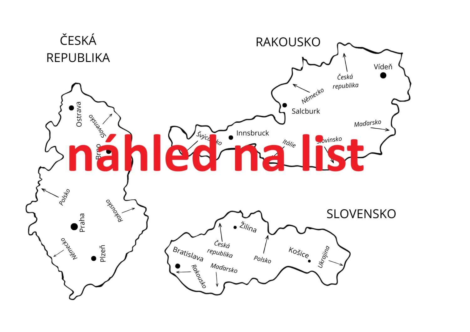 SLEPÉ MAPY, KTERÉ DO SEBE ZAPADAJÍ - ČESKÁ REPUBLIKA A SOUSEDÉ – náhled 6