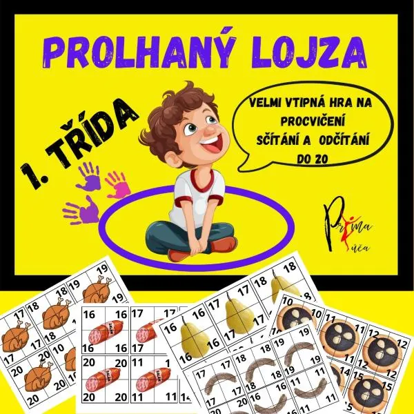 SČÍTÁNÍ A ODČÍTÁNÍ DO 20 ULHANÝ LOJZA - ORIGINÁLNÍ ZÁBAVNÁ HRA MIMO LAVICE – ukázka 1