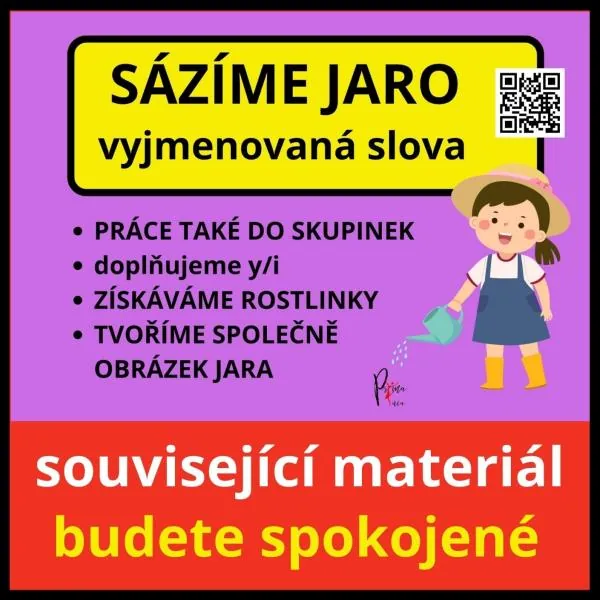 SÁZÍME JARO - VYJMENOVANÁ SLOVA - sada 2 - skvělé doplnění hodin českého jazyka