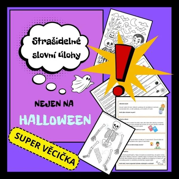 STRAŠIDELNÉ SLOVNÍ ÚLOHY - také k projektovému dni + výtvarka