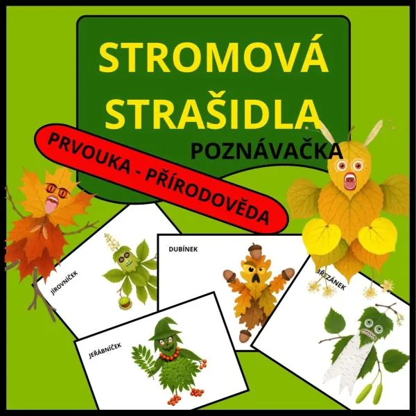 LISTNATÉ STROMY - STROMOVÁ STRAŠIDLA - POZNÁVAČKA + TVOŘENÍ – ukázka 1