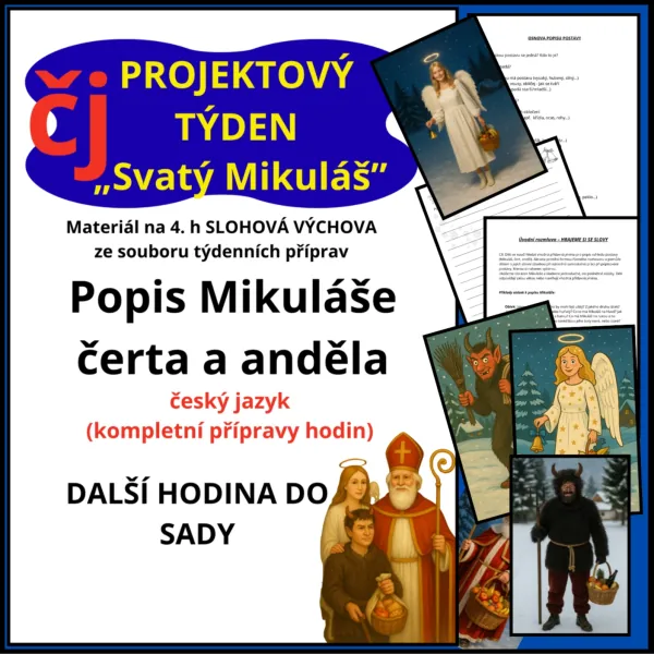 MIKULÁŠ - PROJEKT - POPIS MIKULÁŠE, ČERTA A ANDĚLA – ukázka 1