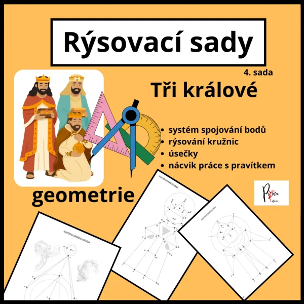 TŘI KRÁLOVÉ - RÝSOVACÍ SADA - GEOMETRIE – ukázka 1